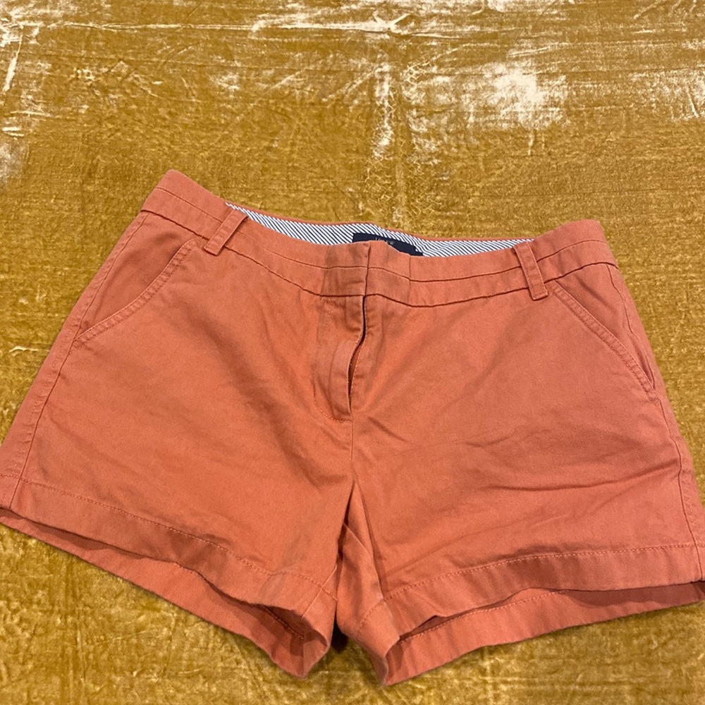 J. Crew Chino Shorts Orange Peach Color Size 8